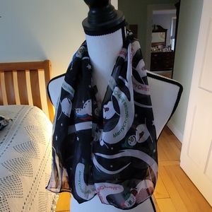Merry Christmas, Snowman scarf EUC